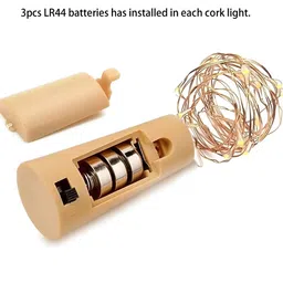 SPARK WORLD Yellow Rice Shaped  Cork LED String Lights-picture-38