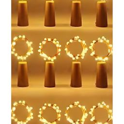 ENORMITY 12- Pcs Yellow & White Rice Shape String Lights-picture-14