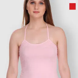 Selfcare Pack of 2 Solid Cotton Short Slip Halter Neck Camisoles - SN0406-picture-38