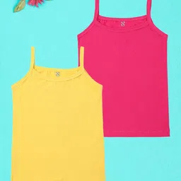 NUSYL Girls Pack Of 2  Cotton Camisoles-picture-53