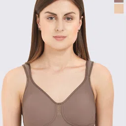 Soie Pack Of 2 Full Coverage Seamless Non Padded Minimizer Bra With T-shirt-picture-30
