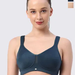 Soie Pack Of 2 Full Coverage Seamless Non Padded Minimizer Bra With T-shirt-picture-30