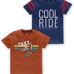 CODEZ Boys Pack Of 2 Printed Cotton T-shirts-picture-37