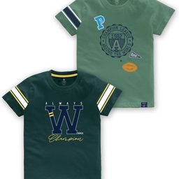 CODEZ Boys Pack Of 2 Graphic Printed Short Sleeves Cotton T-shirts-picture-31