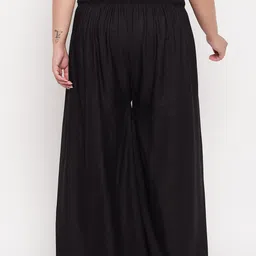 CLORA CREATION PLUS Women Plus Size Pack Of 2 Straight Fit Ethnic Palazzos image 4