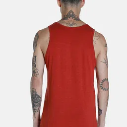 Puma Men Pack of 2 Red & Blue Printed Cotton Tank T-shirts image 4