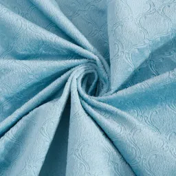 Aura 2 Pcs Velvet Self Design out Long Door Curtain image 4