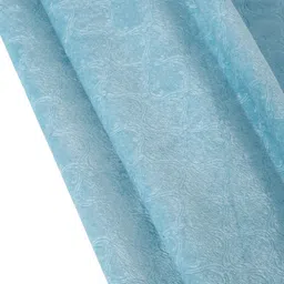 Aura 2 Pcs Velvet Self Design out Long Door Curtain image 5