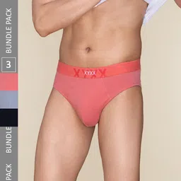 XYXX Men Pack Of 3 Anti Microbial Basic Cotton Briefs XYBRF3PCKN847-picture-27