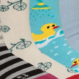 Creature Unisex Kids Pack of 4 Printed Multicolored Cotton Socks image 4