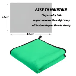 Kuber Industries 4 Pieces Green & Blue 400 GSM Cloth Towel image 2