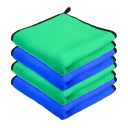 Kuber Industries 4 Pieces Green & Blue 400 GSM Cloth Towel image 3