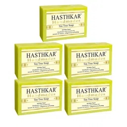 Hasthkar Set of 5 Handmade Tea Tree Soap with Glycerin & Coconut Oil - 125 g Each-picture-12