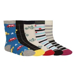 Creature Unisex Kids Pack Of 5 Assorted Calf-Length Socks-picture-22