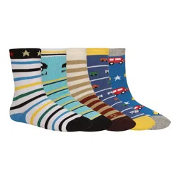Creature Unisex Kids Pack Of 5 Assorted Calf-Length Socks-picture-24