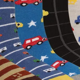 Creature Unisex Kids Pack of 5 Printed Multicolored Cotton Socks image 4