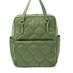 Accessorize London Women Khaki Graphic Backpack-image-39