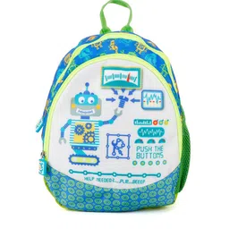 QIPS Boys Blue & Green Graphic Backpack image 1