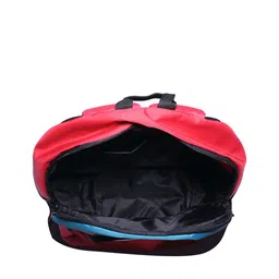 QIPS Unisex Red & Blue Colourblocked Backpack image 5