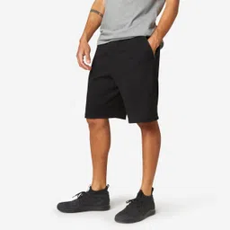 Men's Shorts for Gym Cotton Regular Fit 520- Black-image-61