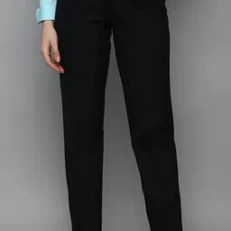 Women Regular Fit Black Polycotton Trousers-image-39