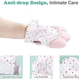 nd brothers Baby Soft Teething Mitten Teether Glove | Teething Pain Relief Toy Glove Teether image 3