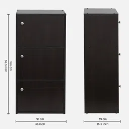nilkamal Troy File Cabinet In New Wenge Finish image 2