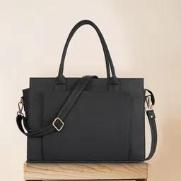 romofy Women Black Tote-picture-23