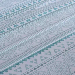 maspar Blue Geometric Print 144 TC Cotton Double Bed Sheet with 2 Pillow Covers Sensory Bloom Collection image 3