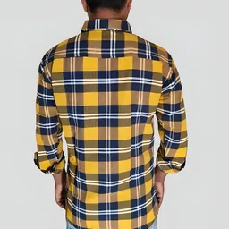 shah textiles Men Slim Fit Checkered Button Down Collar Formal Shirt image 2
