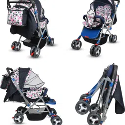 pawkykids PRAM FOR KIDS STROLLER FOR KIDS BABY PRAM BABY Twin Strollers & Prams MLTI-PA19 Twin Strollers & Prams image 4