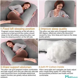 wild mint ultra soft j shaped pillow Microfibre Solid Pregnancy Pillow Pack of 1 image 4