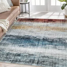 sapana carpet-mats multicolor Abstract 5 ft x 7 ft Machine Made Carpet image 1