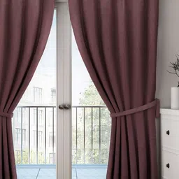 BIANCA Coffee Brown Single Black Out Door Curtain-picture-11