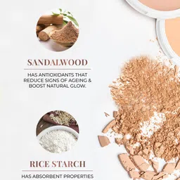 Just Herbs Sandalwood & Rice Starch Oil Control Radiance Boost Compact Powder - Copper 05 image 3