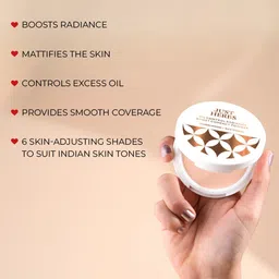 Just Herbs Sandalwood & Rice Starch Oil Control Radiance Boost Compact Powder - Copper 05 image 2