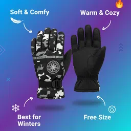ezapparels Solid Winter Men Gloves image 2