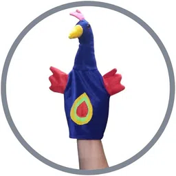 ritu shubhman's creation Peacock Hand Puppet | National Bird of India | Hand Puppets for Kids | Storytelling Hand Puppets | Bird Hand Puppets with Wings | Educational Toy |Puppet Toy | Animal & Bird Hand Puppet Hand Puppets image 3