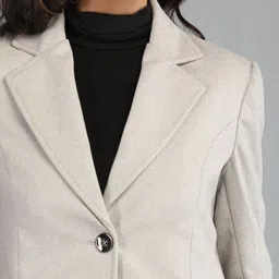 honnete 100 % Polyester Solid Coat For Women image 5