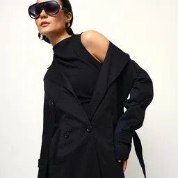 dl woman 100% Polyester Solid Coat For Women image 1