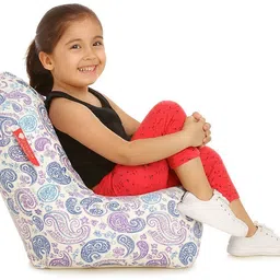 style homez Large CANVAS CLASSIC CHAIR, Cotton Paisley Printed Bean Bag Chair With Bean Filling image 5