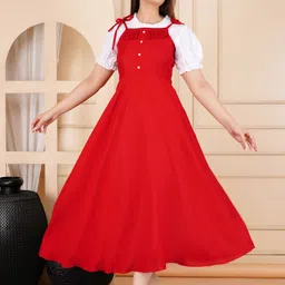 vihaan Women Red Dungaree image 3