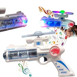 sarasi Flash Musical Gun, 3D LED Matrix Flashing Light With Rotating Fan For Kids image 5
