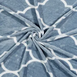 lathwal crations Velvet Double Fitted (Elastic) 280 TC Printed Bedsheet image 2