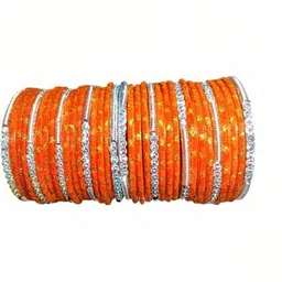 Instyle Forever Orange Glass Artificial Stones Bangle image 1