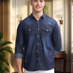Kuons Avenue Men Smart Fit Faded Spread Collar Casual Shirt-image-41