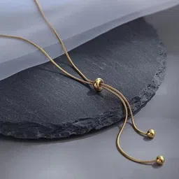 MYKI Gold-Plated Long Bow Necklace Chain image 3