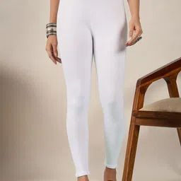 DIMPY GARMENTS Women Pack Of 3 Mid-Rise Pure Cotton Ankle-Length Leggings-image-91
