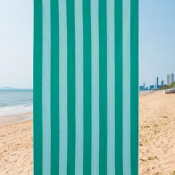 Creeva Teal Green & Blue Striped 500 GSM BeachTowels-image-9