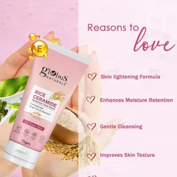 Globus naturals Set Of 2 Rice Ceramid Face Wash -75g & Face Scrub-50g image 4